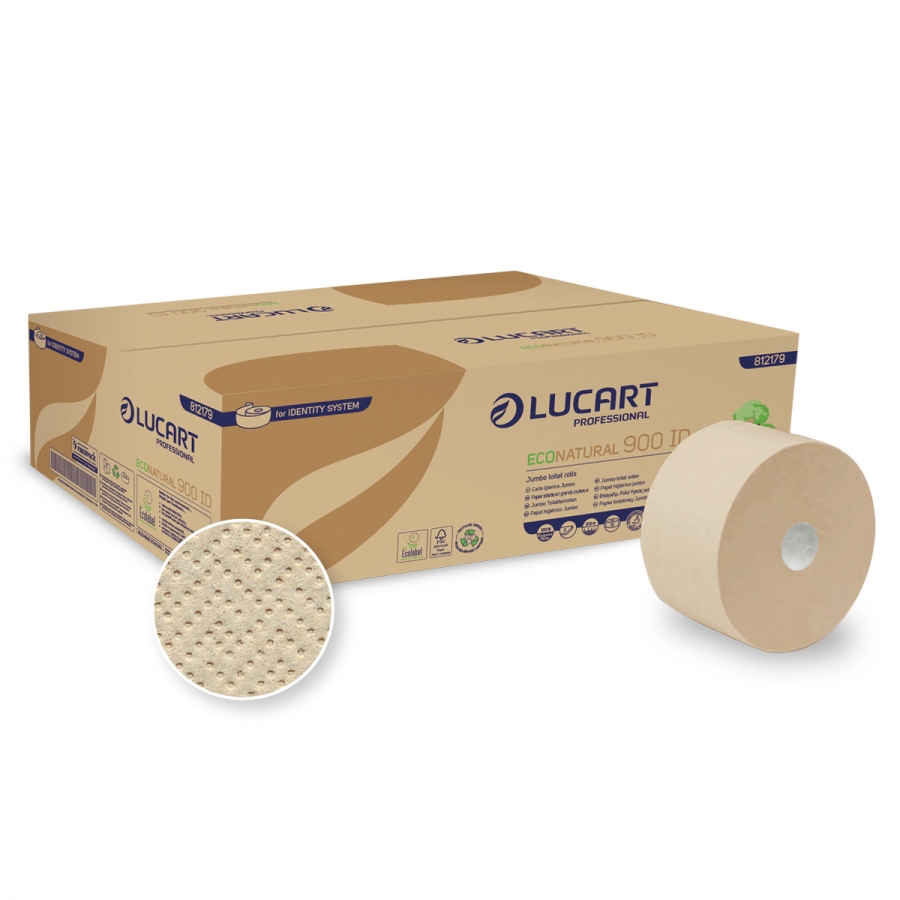 Toaletni papir u rolni autocut Lucart Econatural 900 ID
